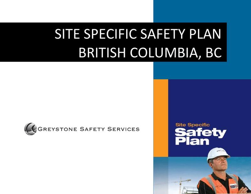 site specific health and safety plan manuals canada bc vancouver surrey burnaby richmond delta langley maple ridge coquitlam abbotsford chilliwack kelowna victoria nanaimo langford